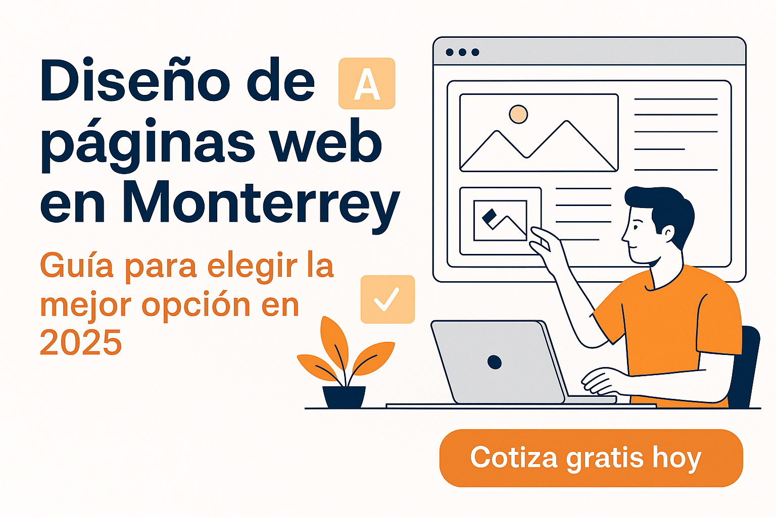 Diseñador creando una página web profesional para negocios en Monterrey en 2025